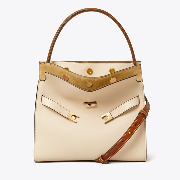 Tory Burch Small Lee Radziwill Double Satchel Bat – New Cream - Picture 1 of 11